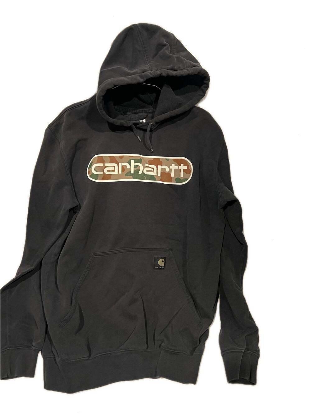 Carhartt Gray Pullover Hoodie Mens Small Loose Fit